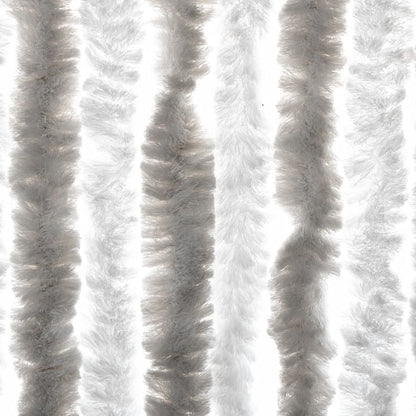 vidaXL Fly Curtain Light Grey and White 100x220 cm Chenille 6