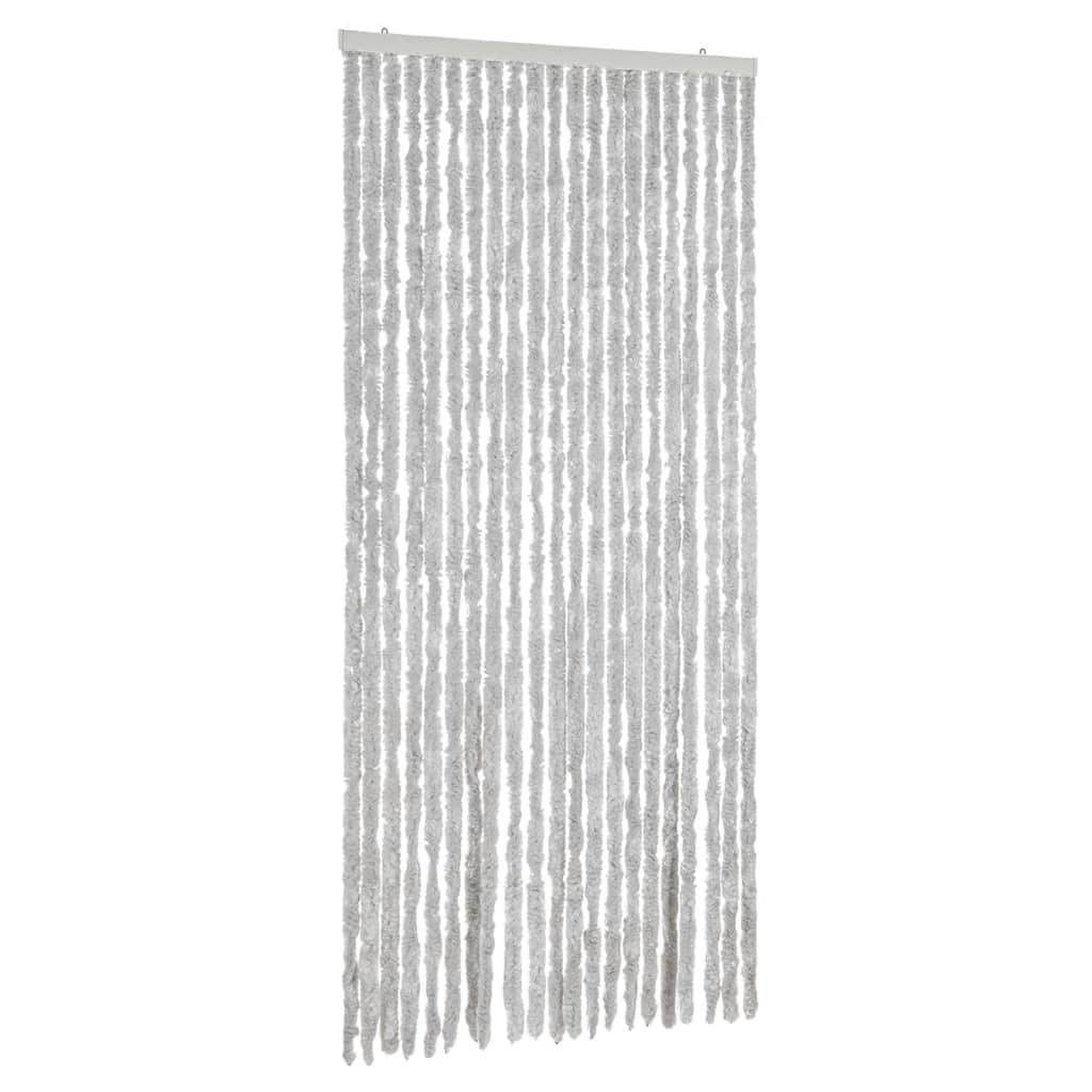 vidaXL Fly Curtain Grey 90x200 cm Chenille 2
