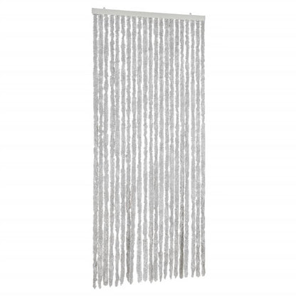 vidaXL Fly Curtain Grey 90x200 cm Chenille 2