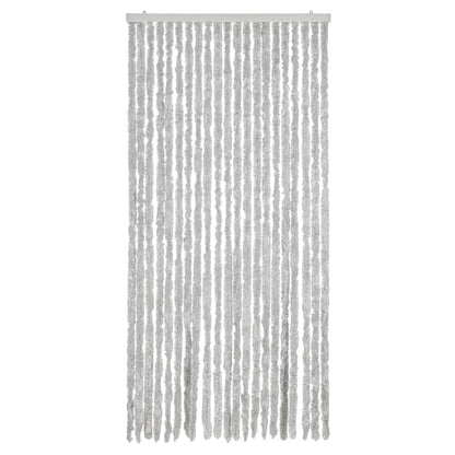 vidaXL Fly Curtain Grey 90x200 cm Chenille 3