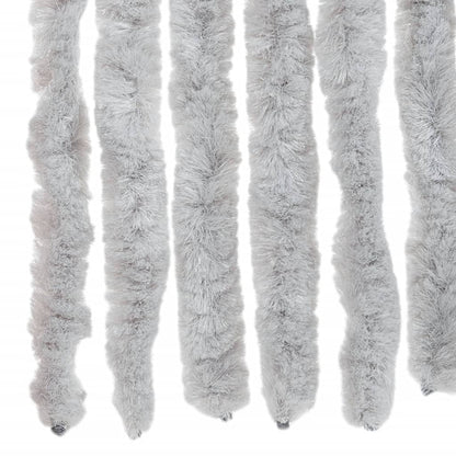 vidaXL Fly Curtain Grey 90x200 cm Chenille 5
