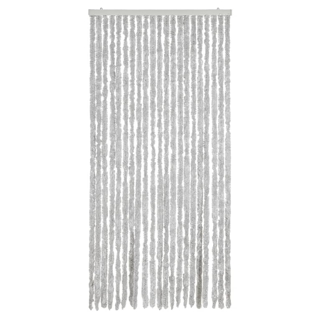 vidaXL Fly Curtain Grey 90x220 cm Chenille 3