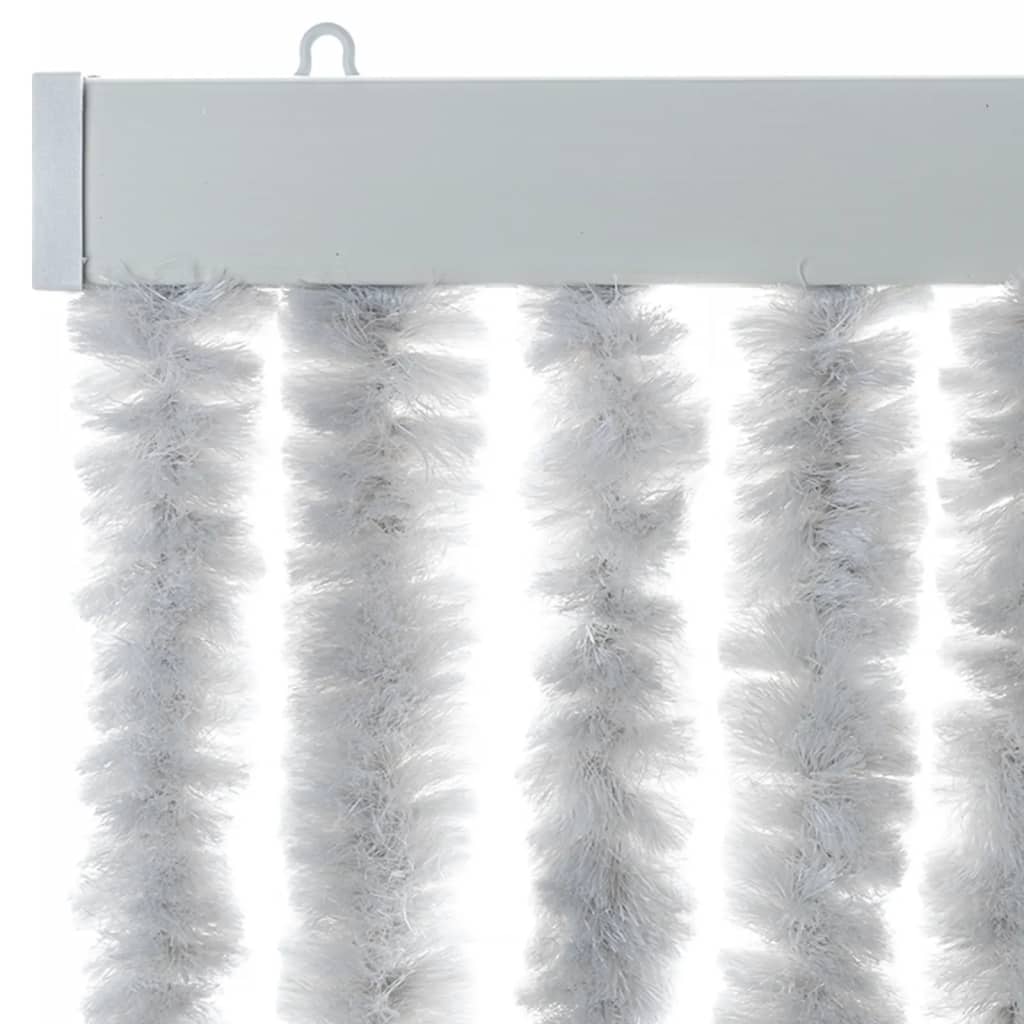 vidaXL Fly Curtain Grey 90x220 cm Chenille 4