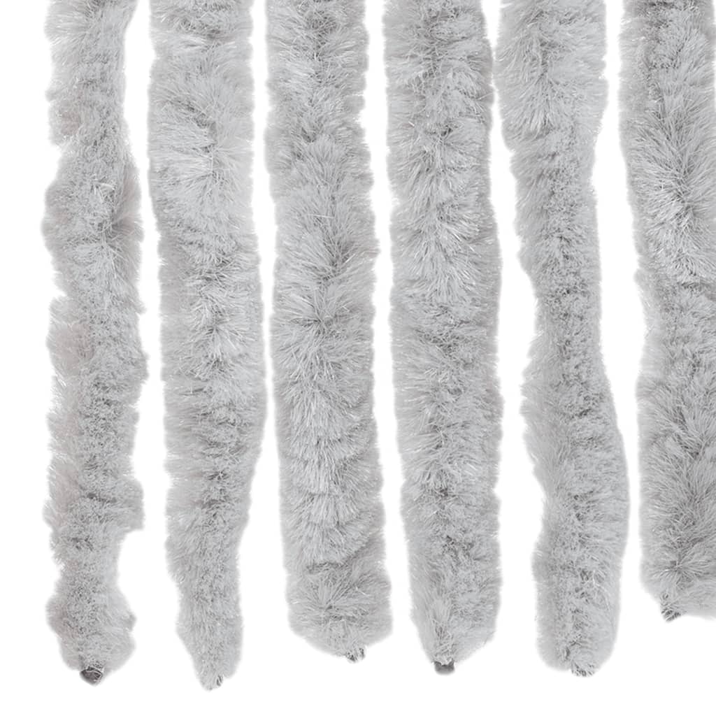 vidaXL Fly Curtain Grey 90x220 cm Chenille 5