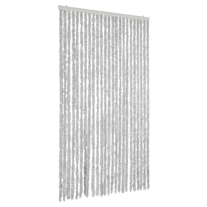 vidaXL Fly Curtain Grey 100x200 cm Chenille 2