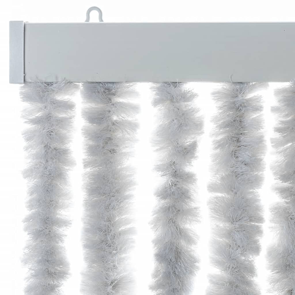 vidaXL Fly Curtain Grey 100x200 cm Chenille 4