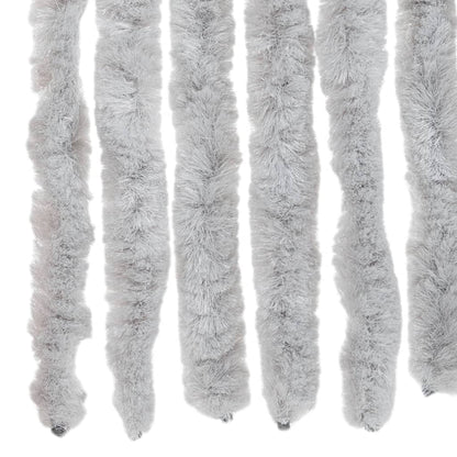 vidaXL Fly Curtain Grey 100x200 cm Chenille 5