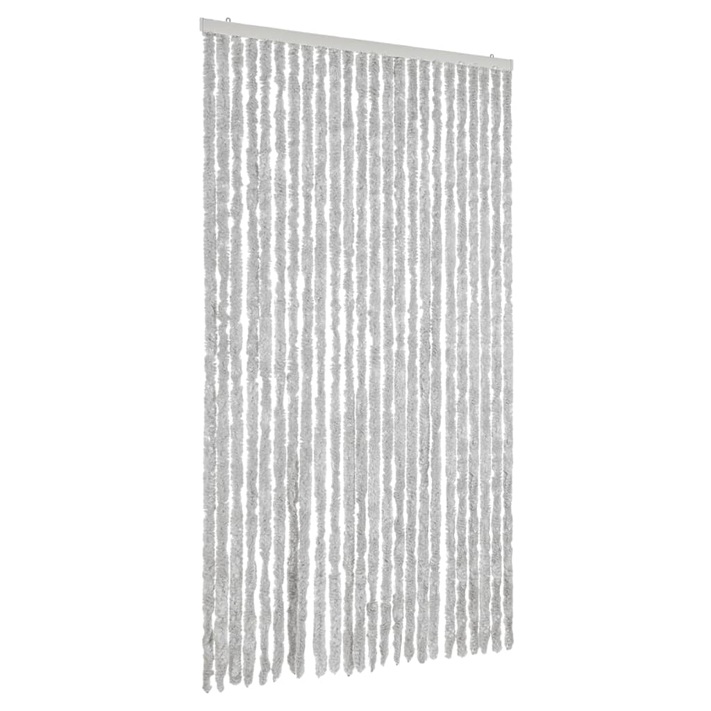 vidaXL Fly Curtain Grey 100x220 cm Chenille 2