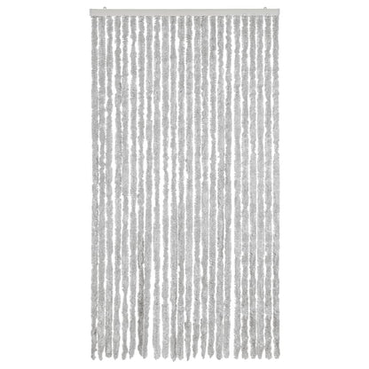 vidaXL Fly Curtain Grey 100x220 cm Chenille 3