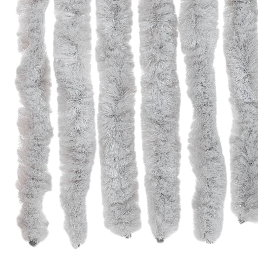 vidaXL Fly Curtain Grey 100x220 cm Chenille 5
