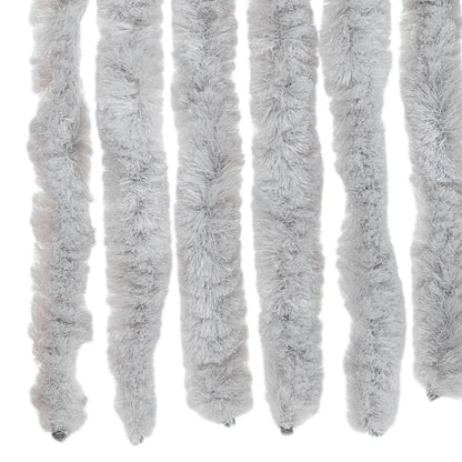 vidaXL Fly Curtain Grey 100x220 cm Chenille 5