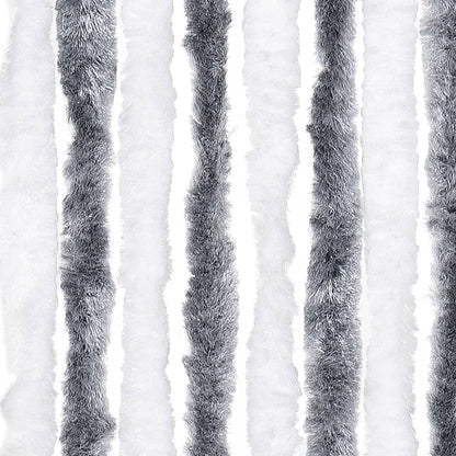 vidaXL Fly Curtain Grey and White 100x200 cm Chenille 5
