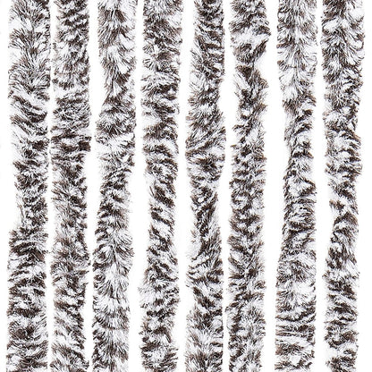 vidaXL Fly Curtain Brown and Beige 100x200 cm Chenille 5