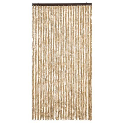 vidaXL Fly Curtain Beige 100x230 cm Chenille 3