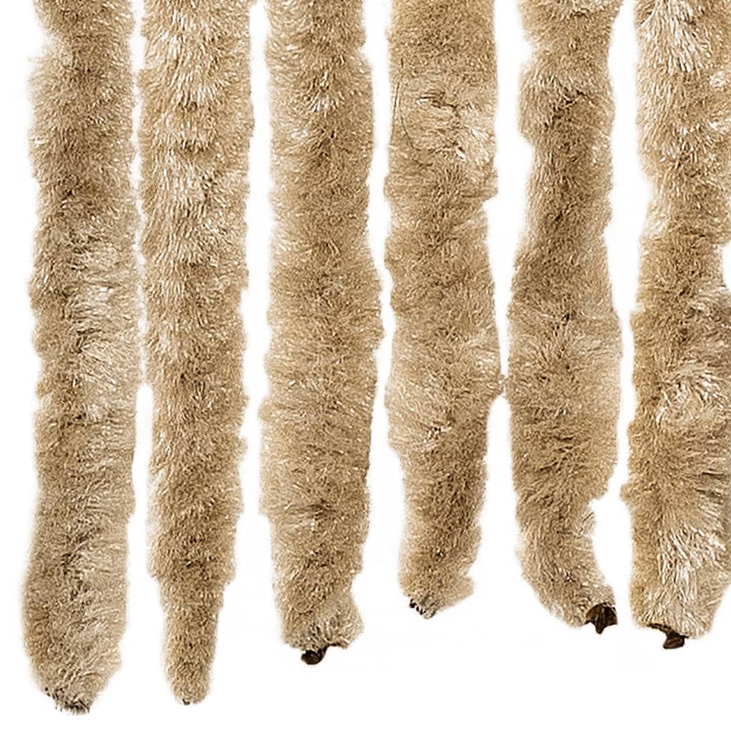 vidaXL Fly Curtain Beige 100x230 cm Chenille 6
