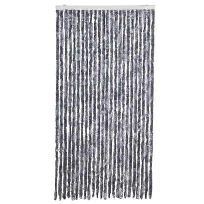 vidaXL Fly Curtain Silver 100x200 cm Chenille 3