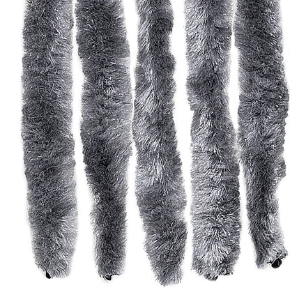 vidaXL Fly Curtain Silver 100x200 cm Chenille 6