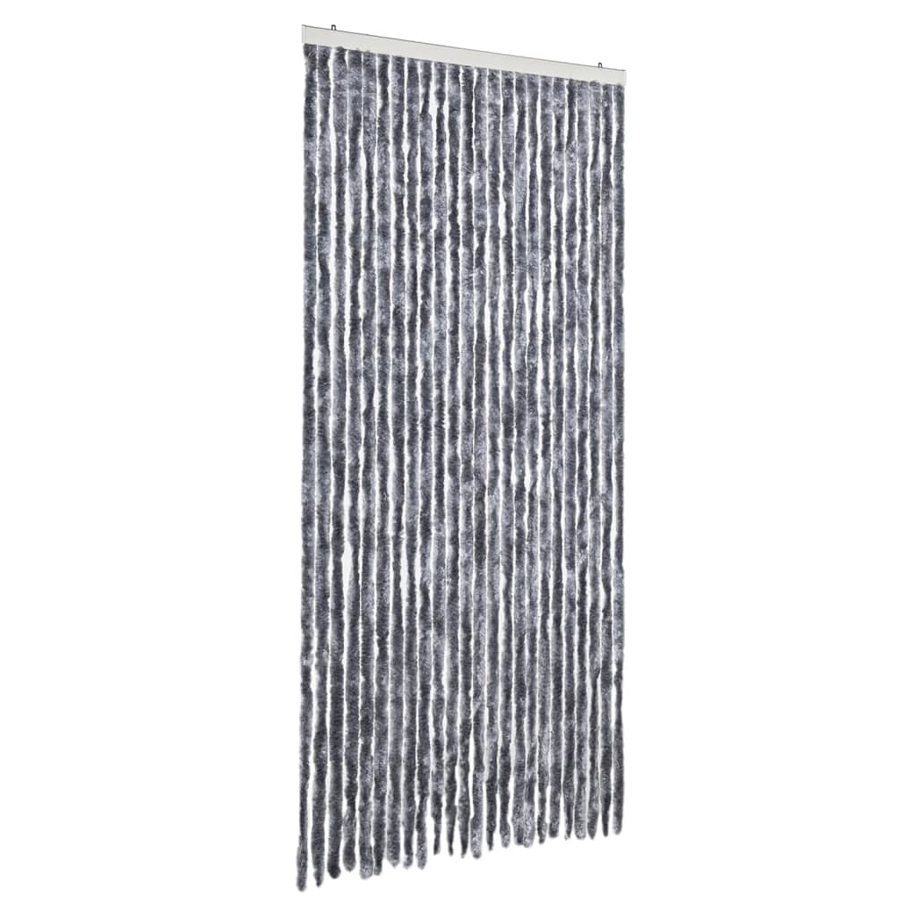 vidaXL Fly Curtain Silver 100x230 cm Chenille 2