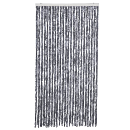 vidaXL Fly Curtain Silver 100x230 cm Chenille 3