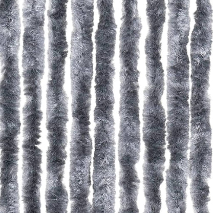 vidaXL Fly Curtain Silver 100x230 cm Chenille 5