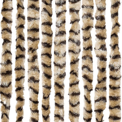 vidaXL Fly Curtain Beige and Brown 100x200 cm Chenille 5