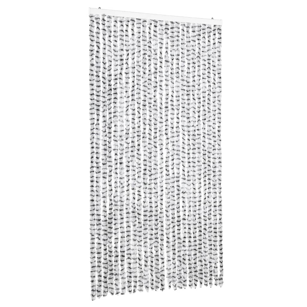 vidaXL Fly Curtain Light Grey and Dark Grey 100x200 cm Chenille 2