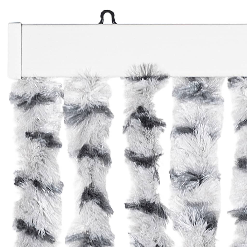 vidaXL Fly Curtain Light Grey and Dark Grey 100x200 cm Chenille 4