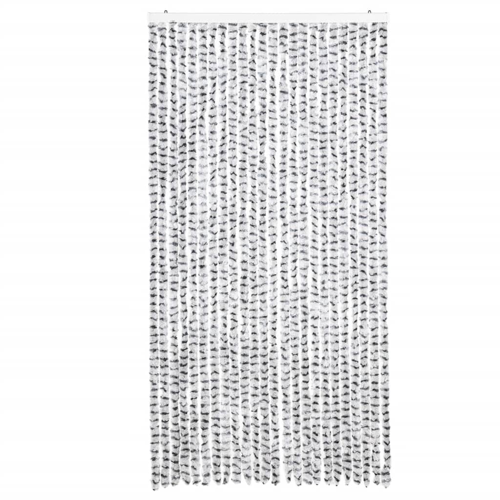 vidaXL Fly Curtain Light Grey and Dark Grey 100x230 cm Chenille 3