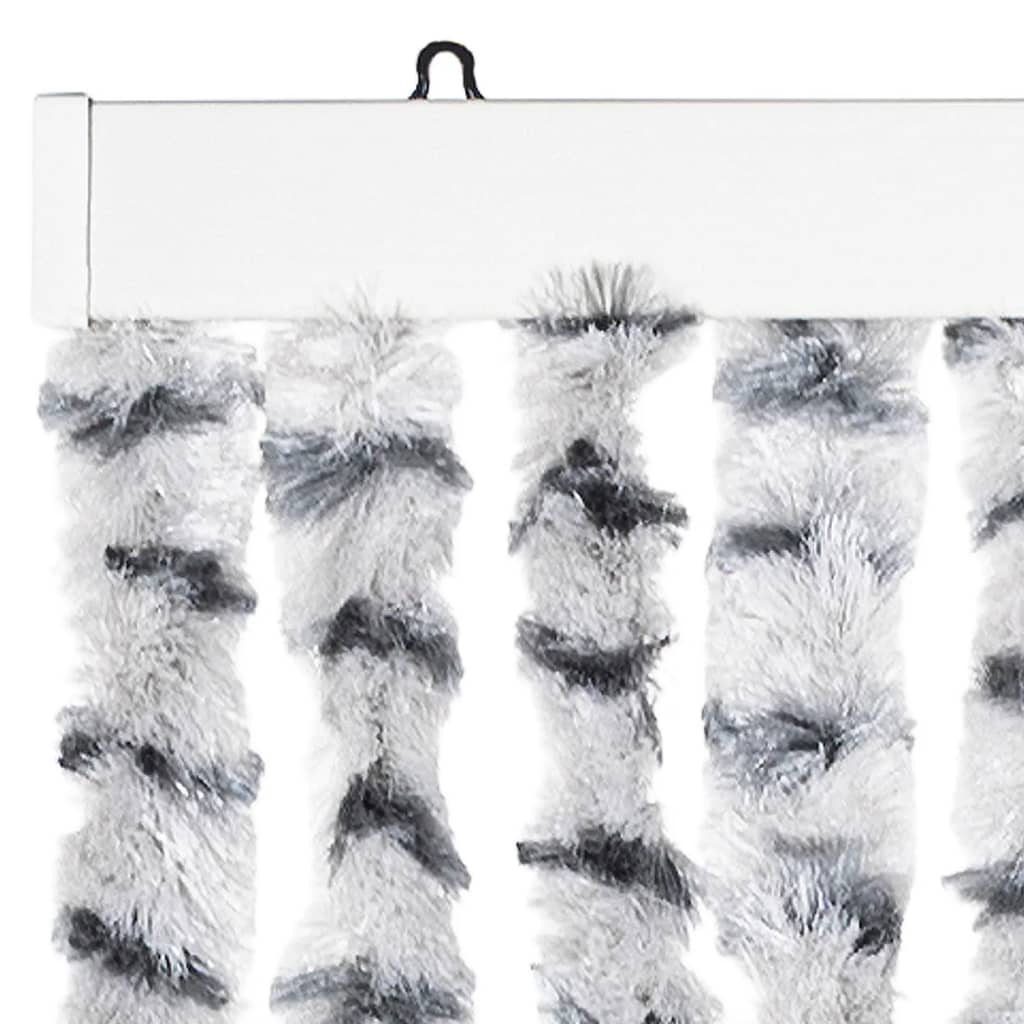 vidaXL Fly Curtain Light Grey and Dark Grey 100x230 cm Chenille 4