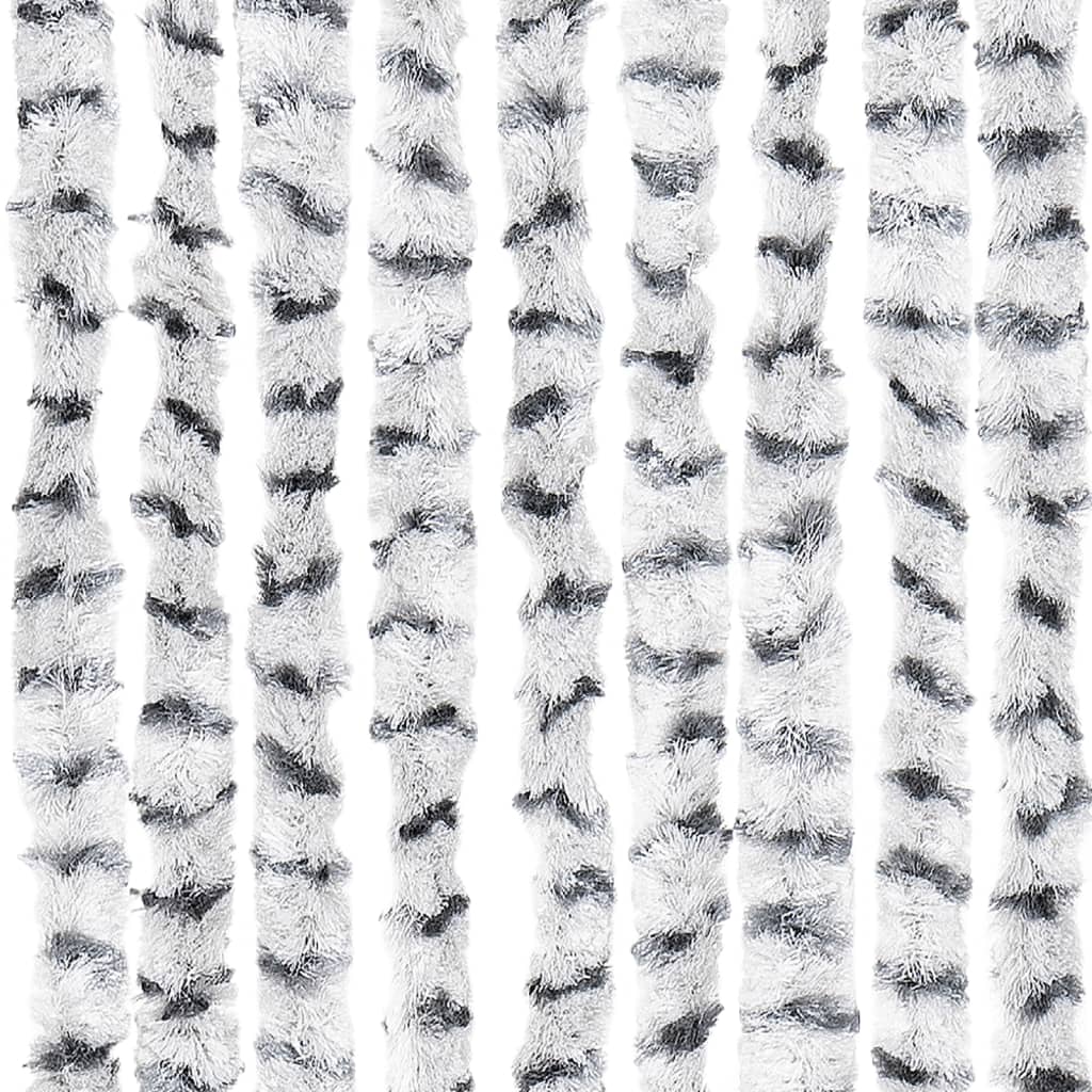 vidaXL Fly Curtain Light Grey and Dark Grey 100x230 cm Chenille 5