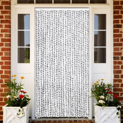 vidaXL Fly Curtain Light Grey and Dark Grey 100x230 cm Chenille 1