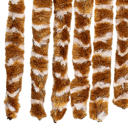 vidaXL Fly Curtain Ochre and White 100x200 cm Chenille 6