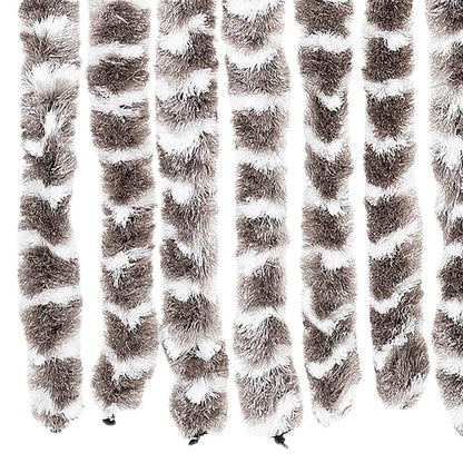 vidaXL Fly Curtain Taupe and White 100x200 cm Chenille 6