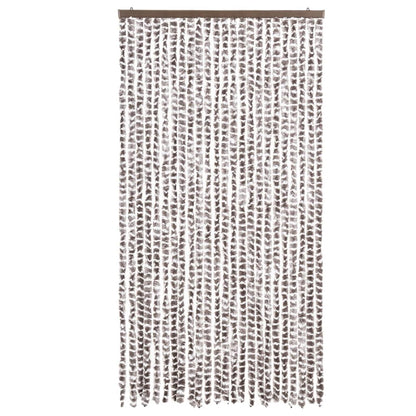 vidaXL Fly Curtain Taupe and White 100x230 cm Chenille 3