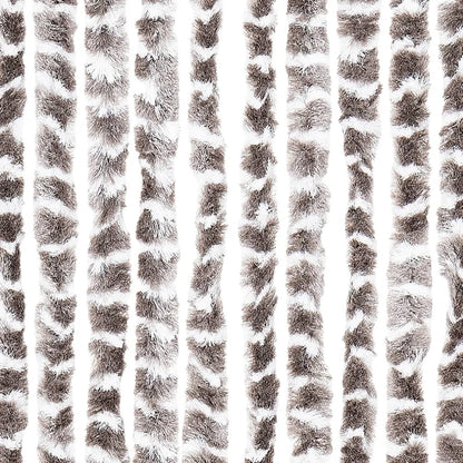 vidaXL Fly Curtain Taupe and White 100x230 cm Chenille 5