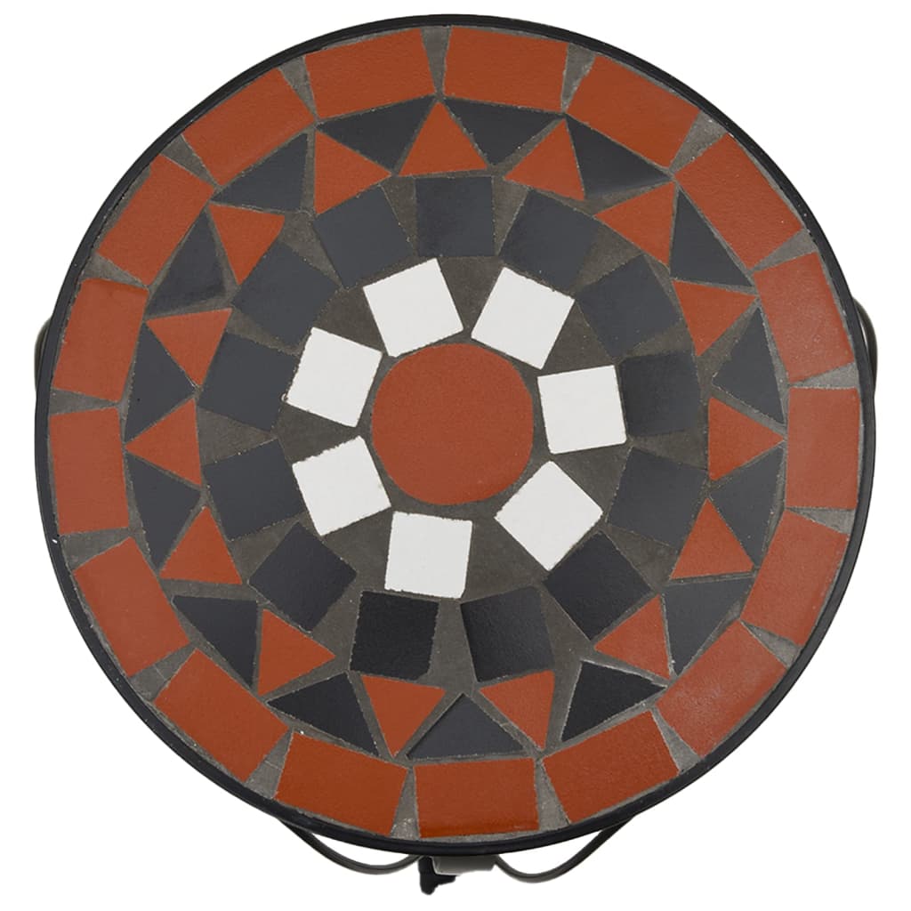 vidaXL Plant Stand | Set of 3 | Terracotta and White | Coated iron, ceramic 5