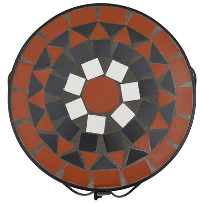 vidaXL Plant Stand | Set of 3 | Terracotta and White | Coated iron, ceramic 5