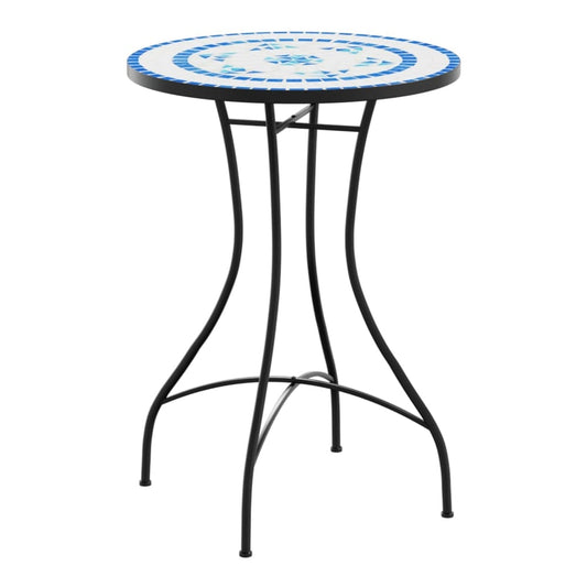 Mosaic Bistro Table Ø50x70 Ceramic Blue 50 x 70 cm