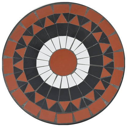 vidaXL Mosaic Bistro Table Terracotta and White Ø50x70 cm Ceramic 6