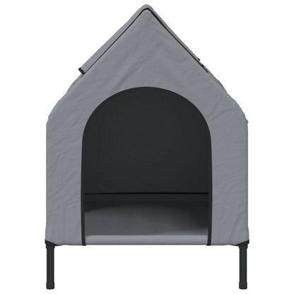 vidaXL Dog House Light Grey Oxford Fabric and Steel 4