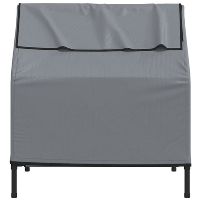 vidaXL Dog House Light Grey Oxford Fabric and Steel 5