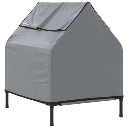 vidaXL Dog House Light Grey Oxford Fabric and Steel 6