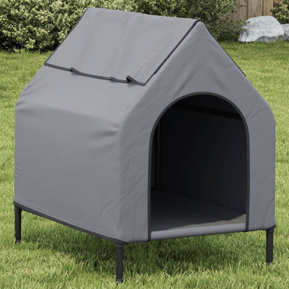 vidaXL Dog House Light Grey Oxford Fabric and Steel 1