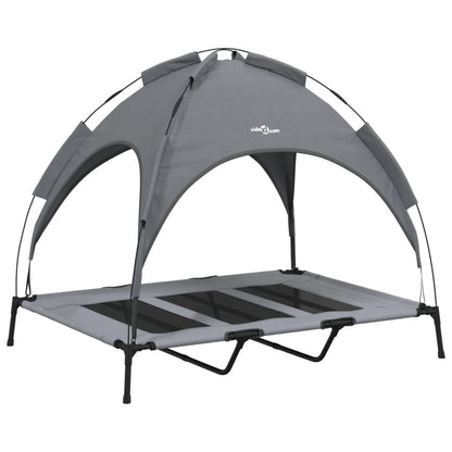 vidaXL Dog Bed with Canopy Anthracite Oxford Fabric and Steel 2