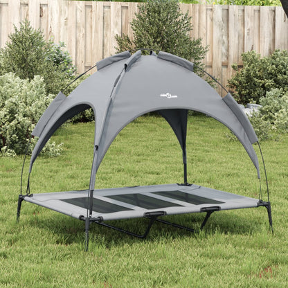 vidaXL Dog Bed with Canopy Anthracite Oxford Fabric and Steel 3
