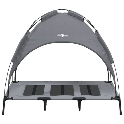 vidaXL Dog Bed with Canopy Anthracite Oxford Fabric and Steel 4