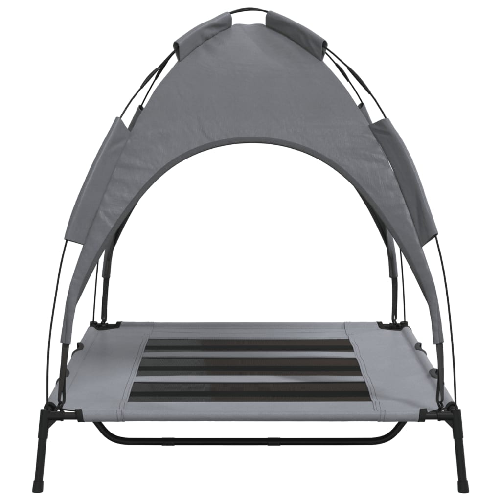 vidaXL Dog Bed with Canopy Anthracite Oxford Fabric and Steel 5