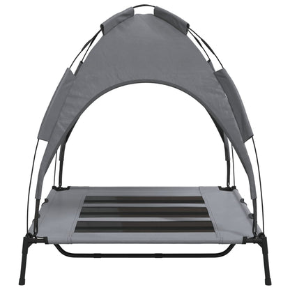 vidaXL Dog Bed with Canopy Anthracite Oxford Fabric and Steel 5