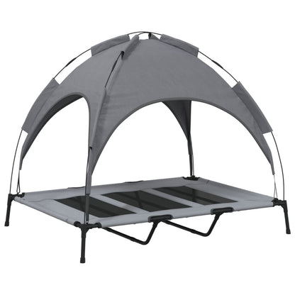vidaXL Dog Bed with Canopy Anthracite Oxford Fabric and Steel 6