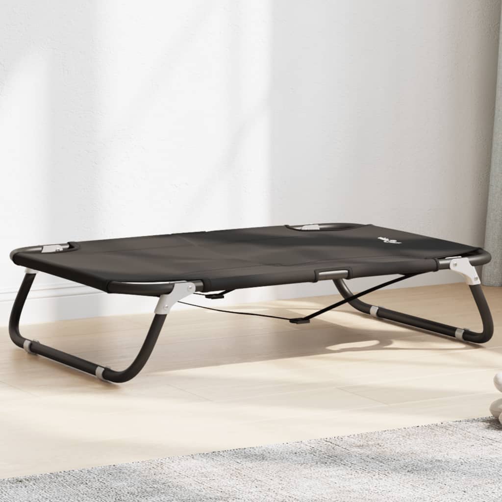 vidaXL Dog Bed Foldable Anthracite Oxford Fabric and Steel 3